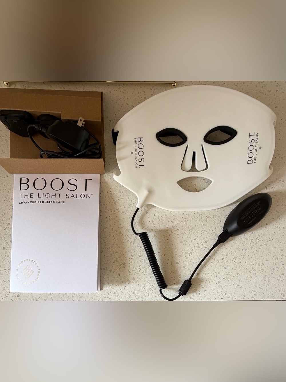 BOOST LED Red Light Therapy Face Mask in White